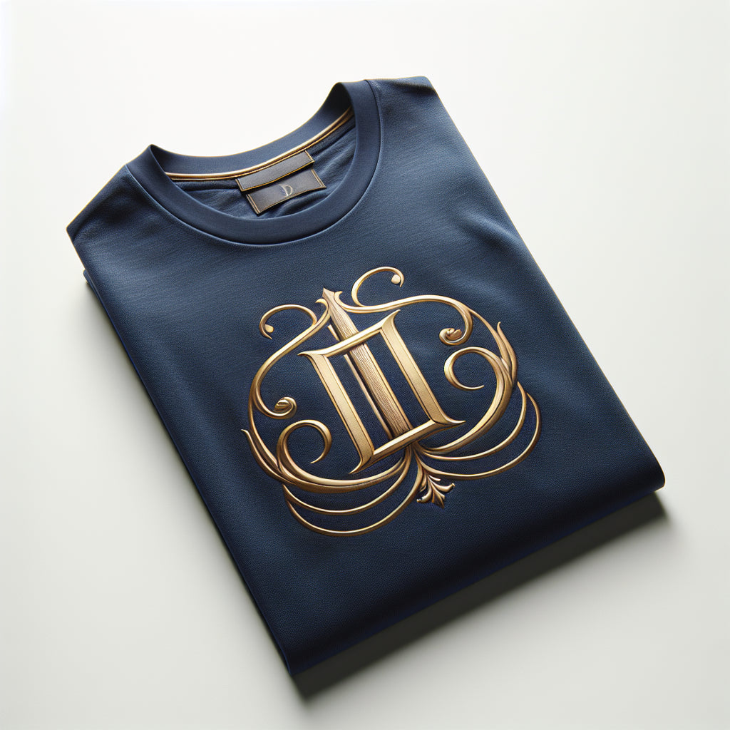DEA Gold Monogram — Navy Vinyl Sticker — DEA Entertainment