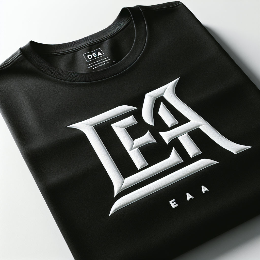 DEA White Monogram — Black Classic T-Shirt — DEA Entertainment