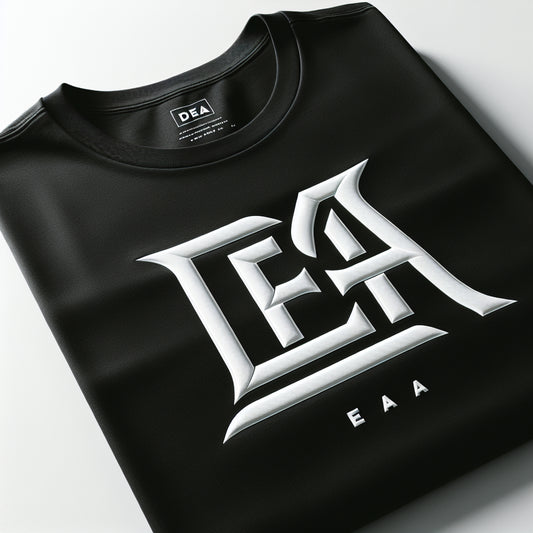 DEA White Monogram — Black Classic T-Shirt — DEA Entertainment