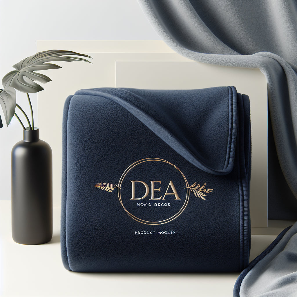 DEA Gold Monogram — Black Fleece Blanket — DEA Entertainment