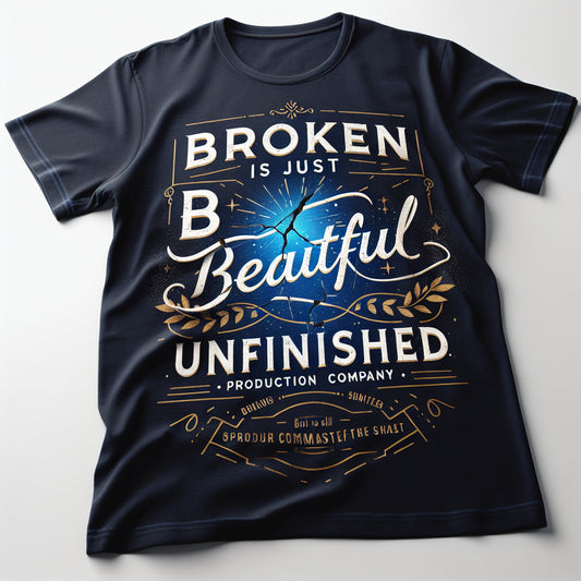 "Broken Is Just Beautiful Unfinished" Premium Hoodie — DEA Entertainment